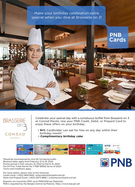 brasserie on 3 credit card promo